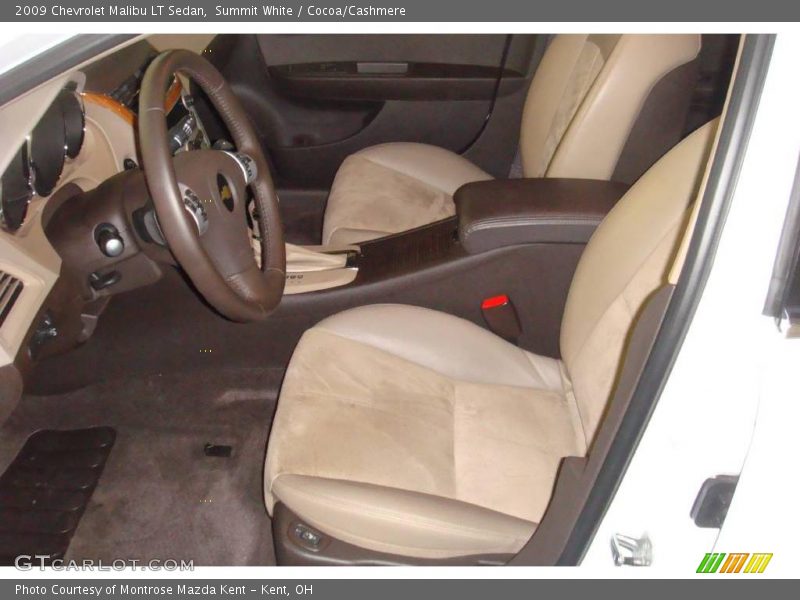 Summit White / Cocoa/Cashmere 2009 Chevrolet Malibu LT Sedan