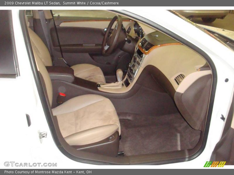Summit White / Cocoa/Cashmere 2009 Chevrolet Malibu LT Sedan