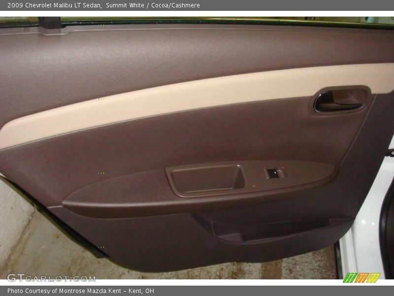 Summit White / Cocoa/Cashmere 2009 Chevrolet Malibu LT Sedan
