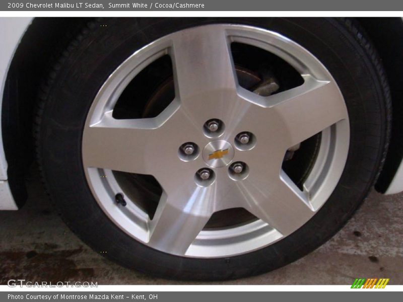 Summit White / Cocoa/Cashmere 2009 Chevrolet Malibu LT Sedan