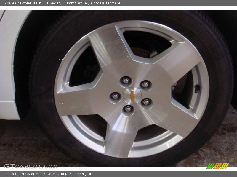 Summit White / Cocoa/Cashmere 2009 Chevrolet Malibu LT Sedan