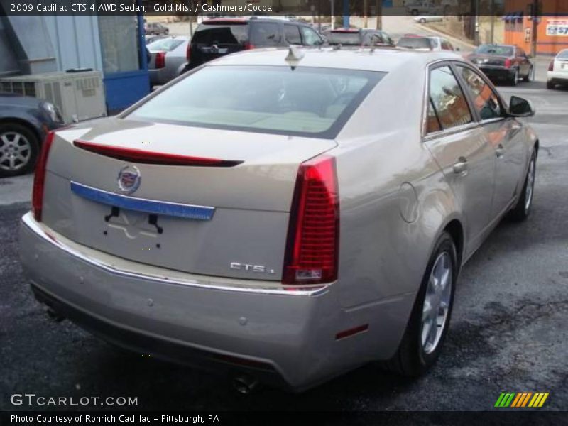 Gold Mist / Cashmere/Cocoa 2009 Cadillac CTS 4 AWD Sedan