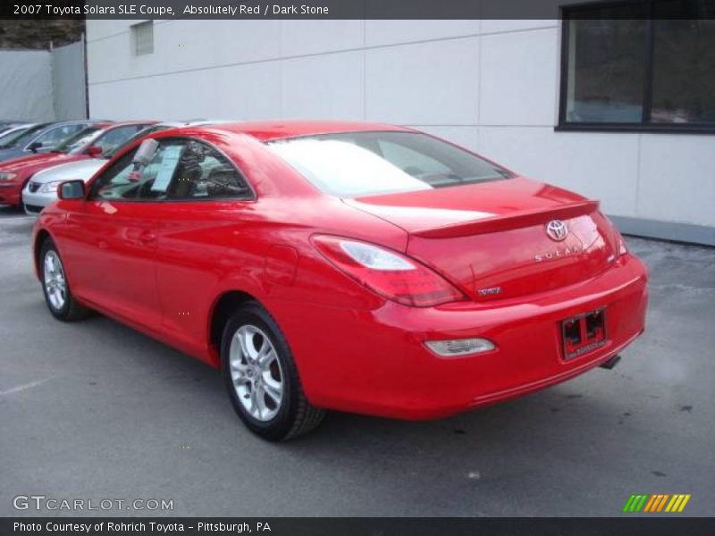 Absolutely Red / Dark Stone 2007 Toyota Solara SLE Coupe