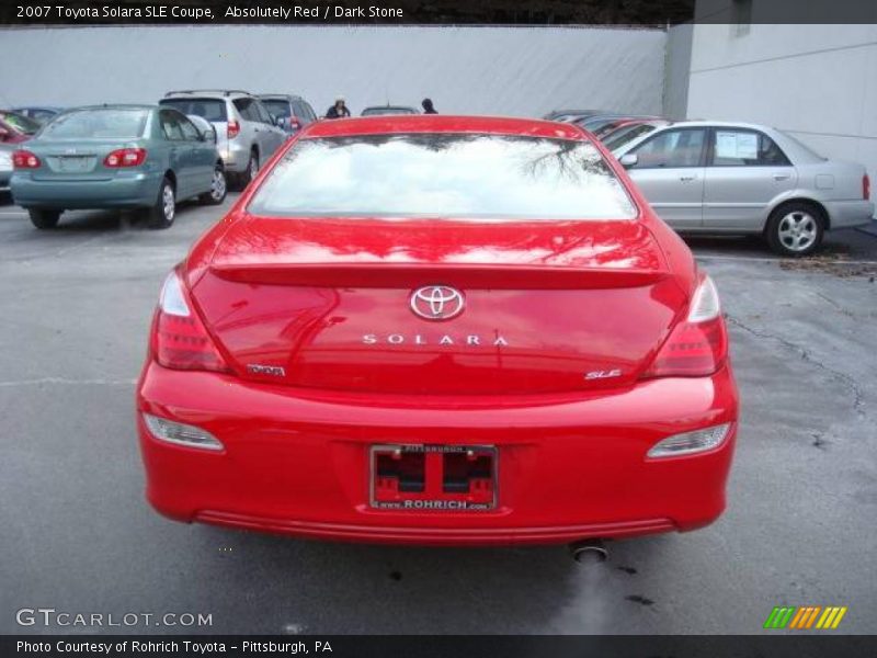 Absolutely Red / Dark Stone 2007 Toyota Solara SLE Coupe