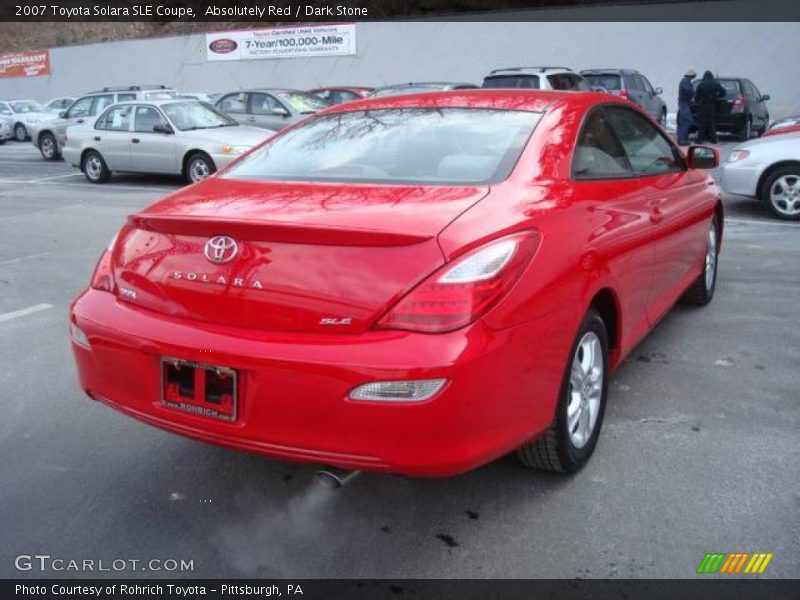 Absolutely Red / Dark Stone 2007 Toyota Solara SLE Coupe