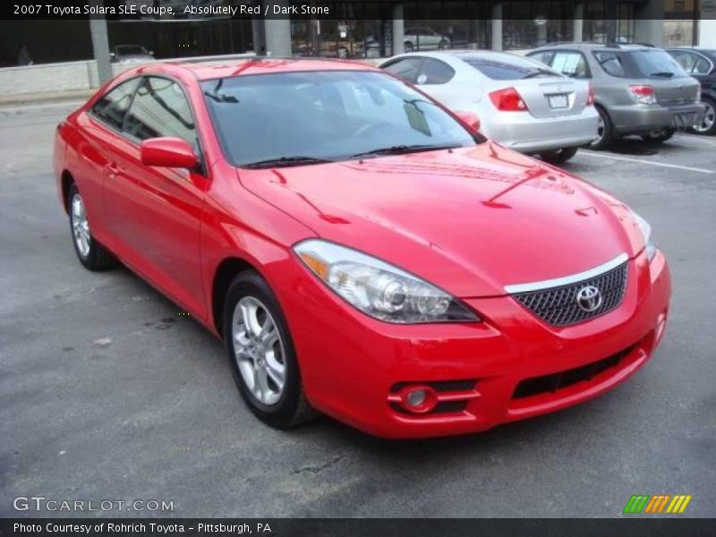Absolutely Red / Dark Stone 2007 Toyota Solara SLE Coupe