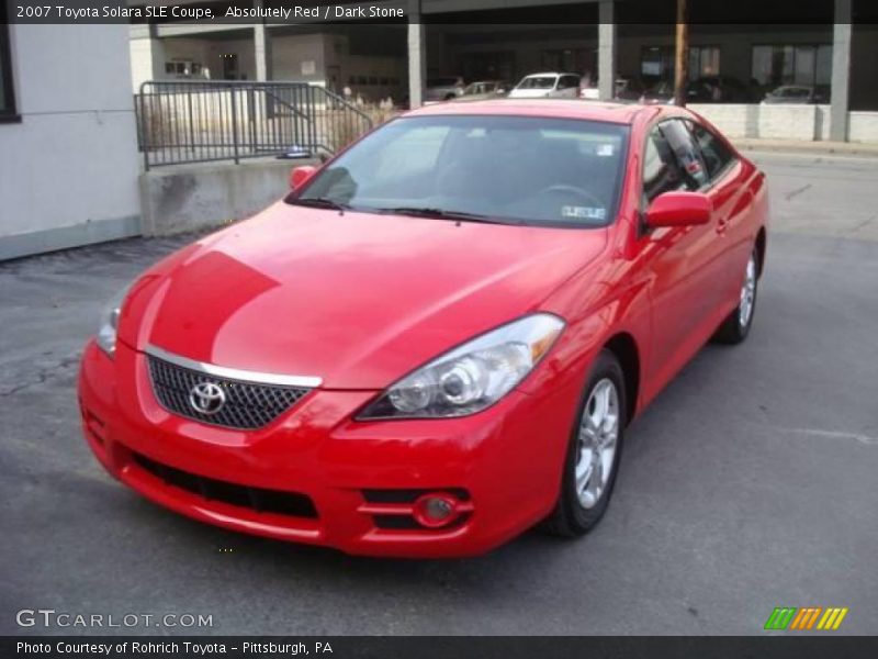 Absolutely Red / Dark Stone 2007 Toyota Solara SLE Coupe