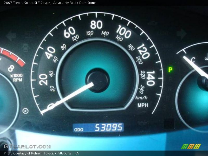 Absolutely Red / Dark Stone 2007 Toyota Solara SLE Coupe