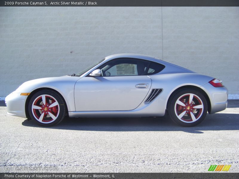 Arctic Silver Metallic / Black 2009 Porsche Cayman S