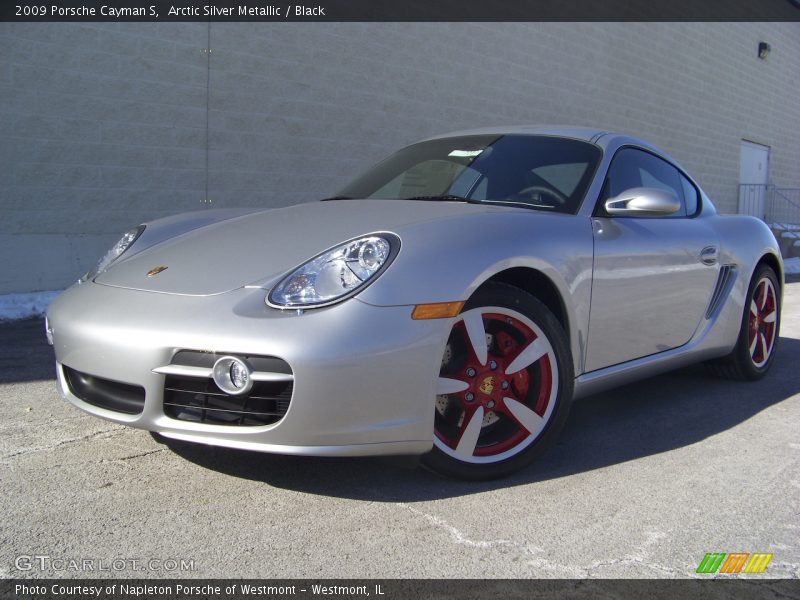 Arctic Silver Metallic / Black 2009 Porsche Cayman S