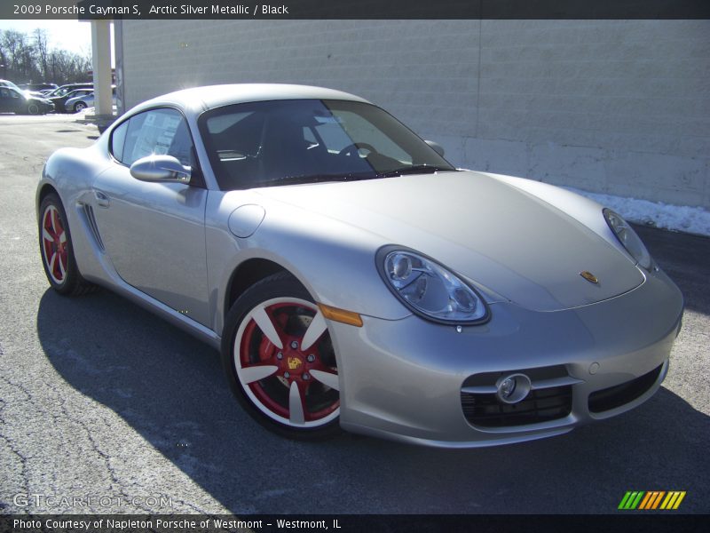 Arctic Silver Metallic / Black 2009 Porsche Cayman S