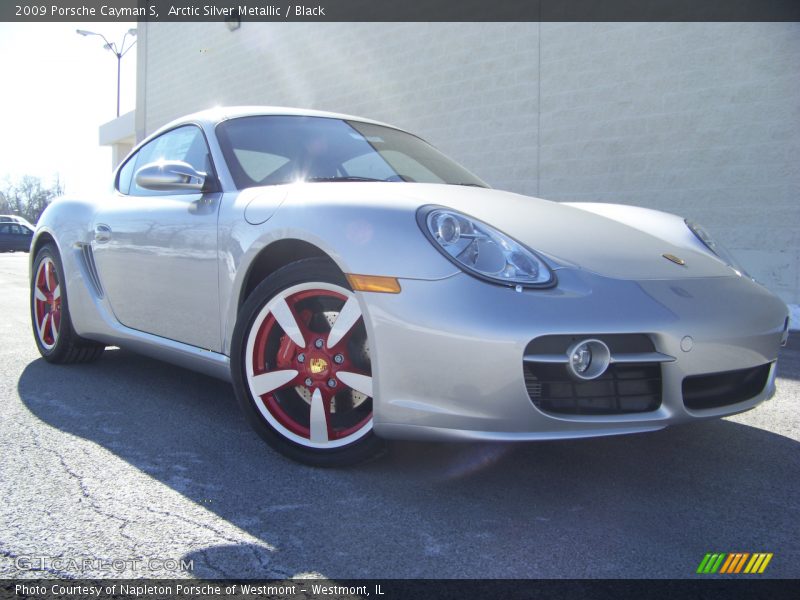 Arctic Silver Metallic / Black 2009 Porsche Cayman S