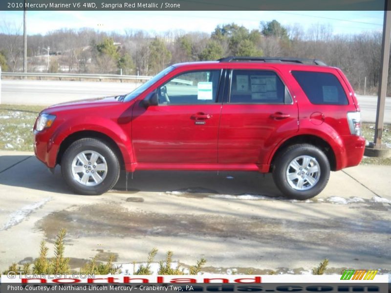 Sangria Red Metallic / Stone 2010 Mercury Mariner V6 4WD