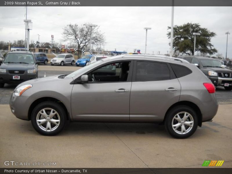 Gotham Gray / Black 2009 Nissan Rogue SL