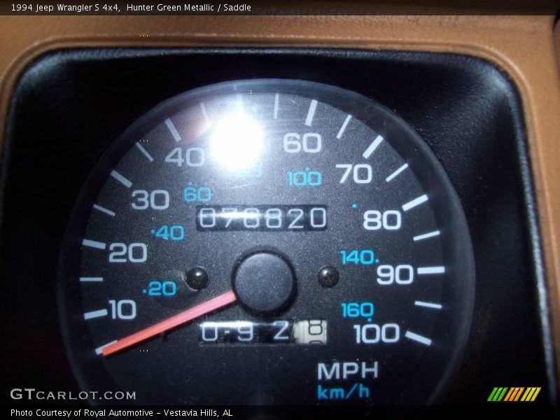 Hunter Green Metallic / Saddle 1994 Jeep Wrangler S 4x4