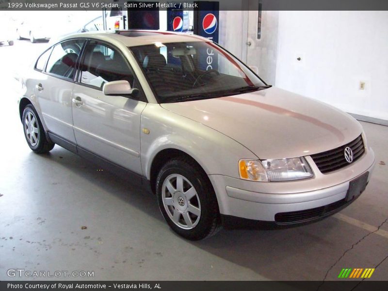 Satin Silver Metallic / Black 1999 Volkswagen Passat GLS V6 Sedan