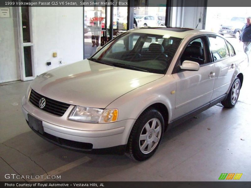 Satin Silver Metallic / Black 1999 Volkswagen Passat GLS V6 Sedan