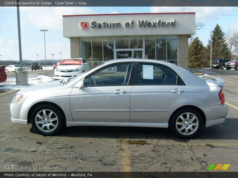 Clear Silver / Gray 2006 Kia Spectra SX Sedan
