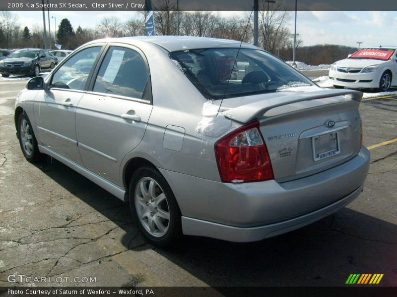 Clear Silver / Gray 2006 Kia Spectra SX Sedan