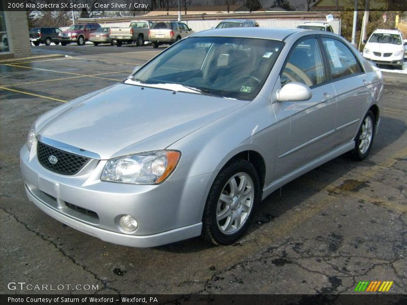 Clear Silver / Gray 2006 Kia Spectra SX Sedan
