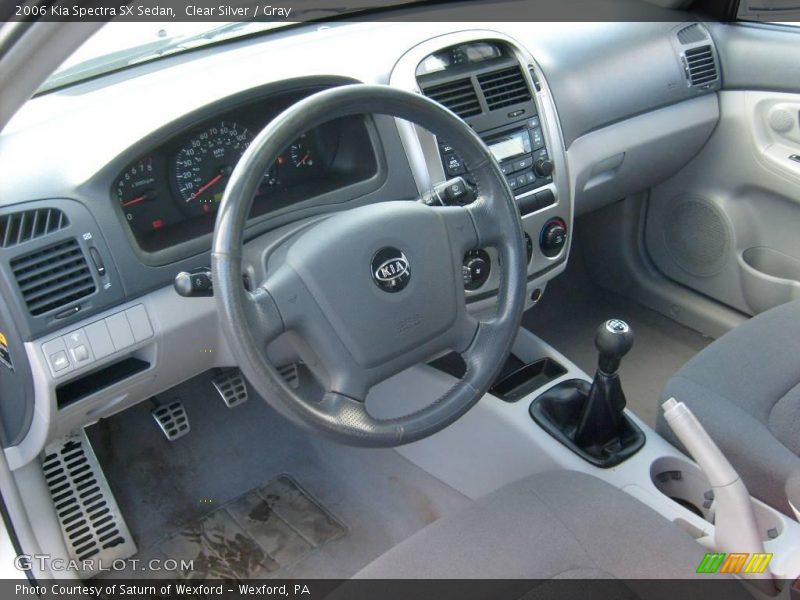 Clear Silver / Gray 2006 Kia Spectra SX Sedan