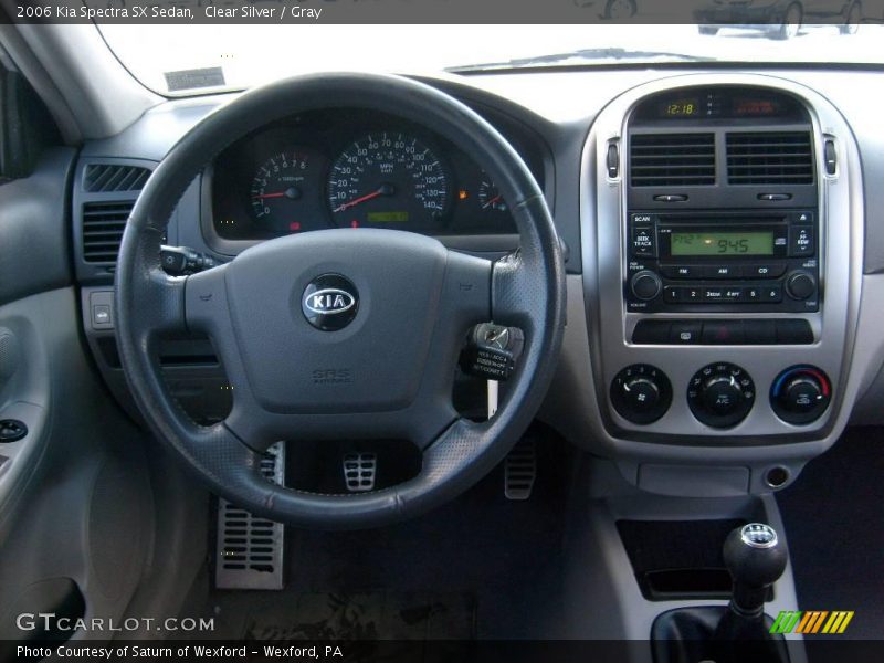 Clear Silver / Gray 2006 Kia Spectra SX Sedan