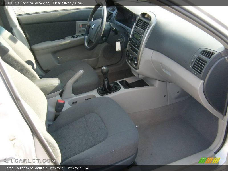 Clear Silver / Gray 2006 Kia Spectra SX Sedan