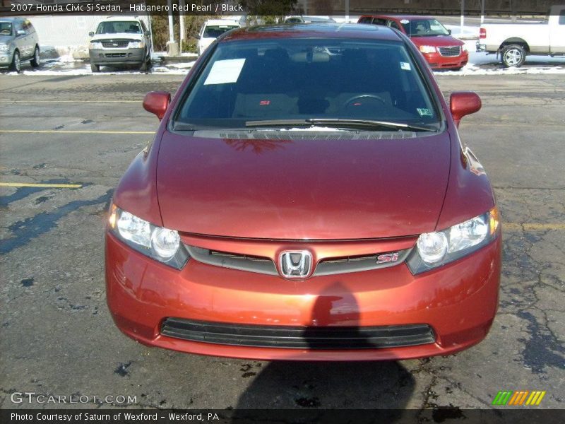 Habanero Red Pearl / Black 2007 Honda Civic Si Sedan