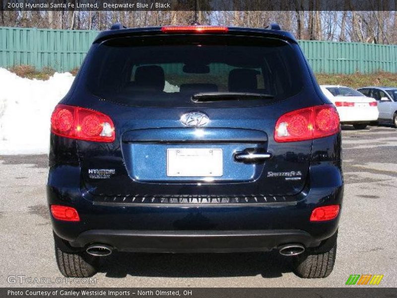 Deepwater Blue / Black 2008 Hyundai Santa Fe Limited