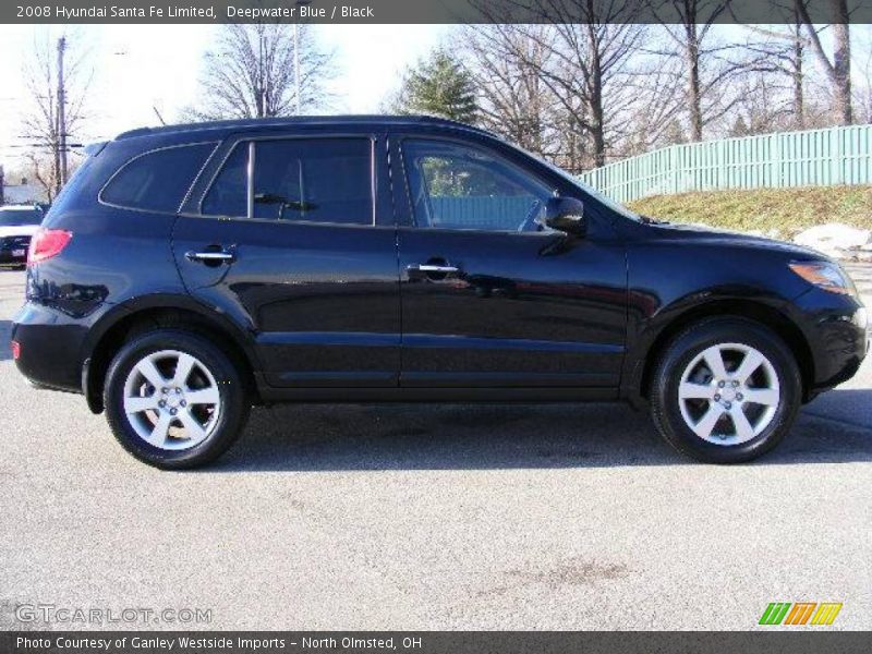 Deepwater Blue / Black 2008 Hyundai Santa Fe Limited