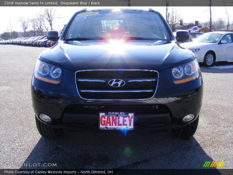 Deepwater Blue / Black 2008 Hyundai Santa Fe Limited