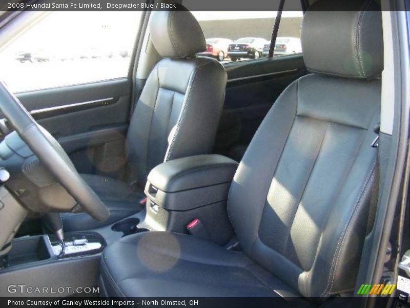 Deepwater Blue / Black 2008 Hyundai Santa Fe Limited