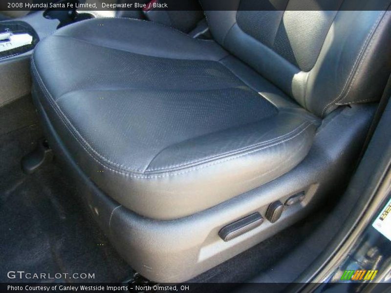 Deepwater Blue / Black 2008 Hyundai Santa Fe Limited