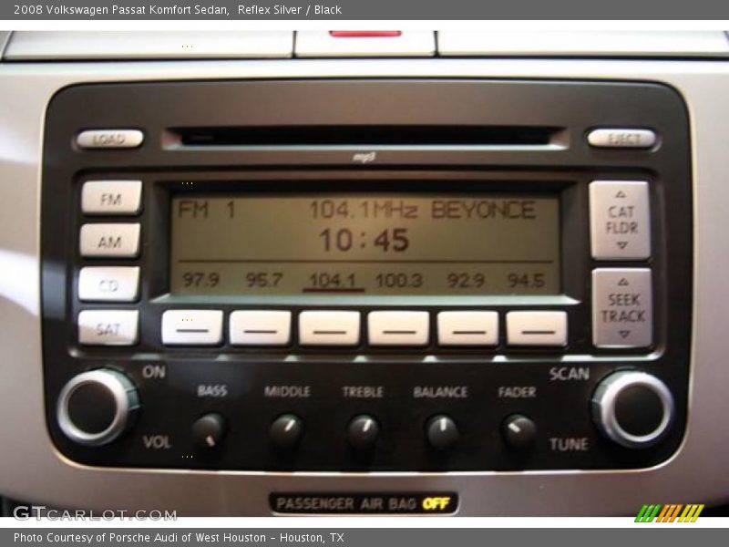 Reflex Silver / Black 2008 Volkswagen Passat Komfort Sedan