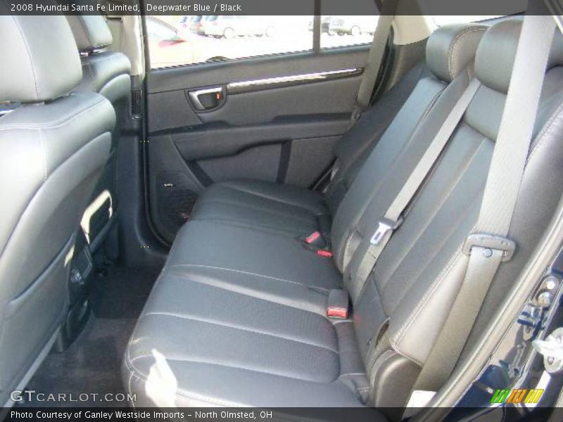 Deepwater Blue / Black 2008 Hyundai Santa Fe Limited