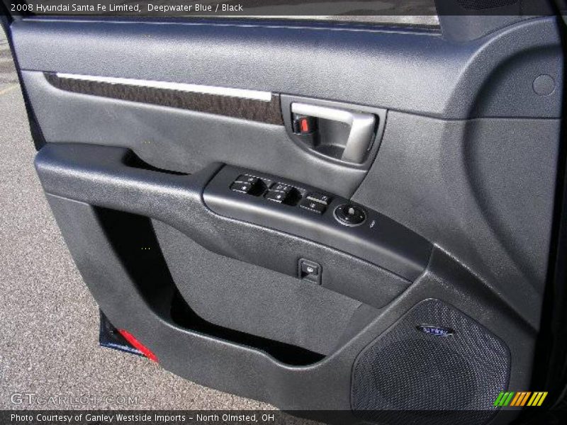 Deepwater Blue / Black 2008 Hyundai Santa Fe Limited
