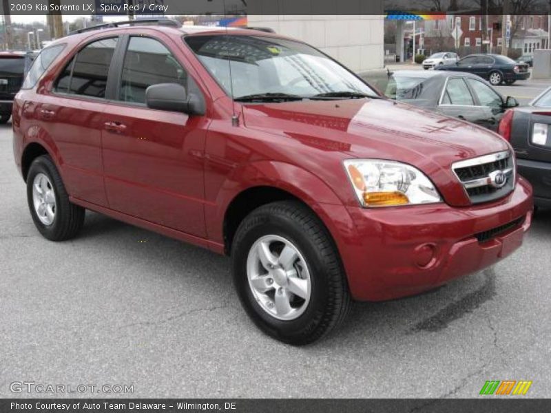 Spicy Red / Gray 2009 Kia Sorento LX