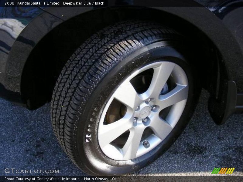 Deepwater Blue / Black 2008 Hyundai Santa Fe Limited