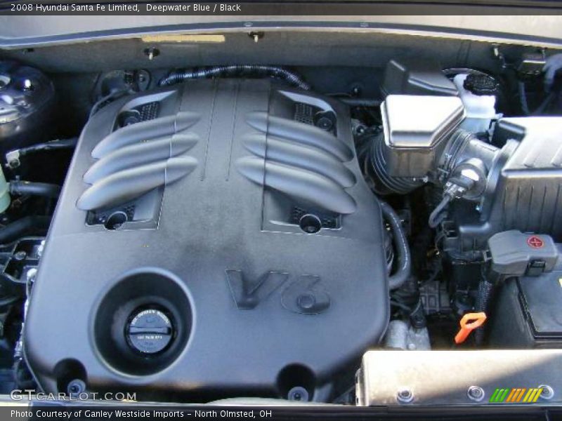 Deepwater Blue / Black 2008 Hyundai Santa Fe Limited