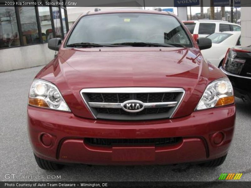 Spicy Red / Gray 2009 Kia Sorento LX