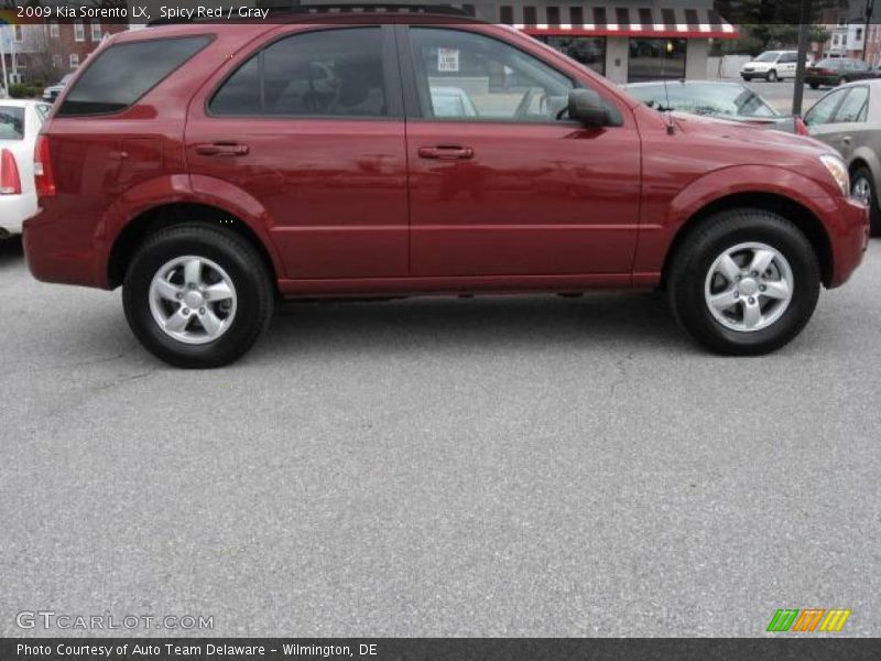 Spicy Red / Gray 2009 Kia Sorento LX
