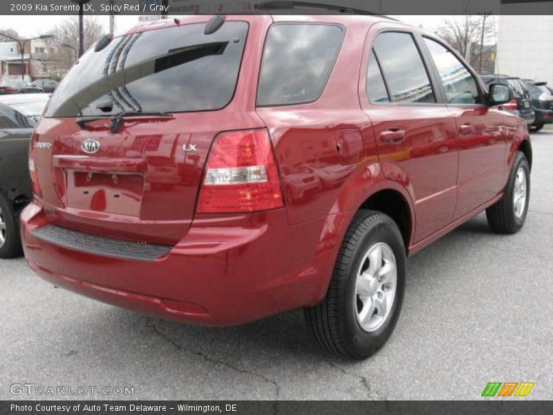 Spicy Red / Gray 2009 Kia Sorento LX