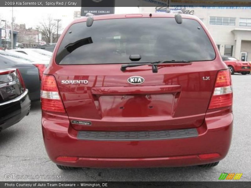 Spicy Red / Gray 2009 Kia Sorento LX