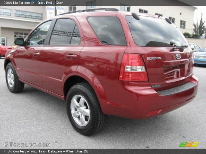 Spicy Red / Gray 2009 Kia Sorento LX