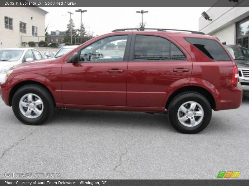 Spicy Red / Gray 2009 Kia Sorento LX