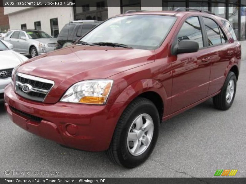 Spicy Red / Gray 2009 Kia Sorento LX