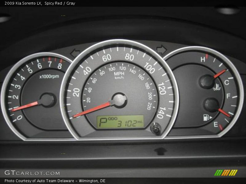 Spicy Red / Gray 2009 Kia Sorento LX