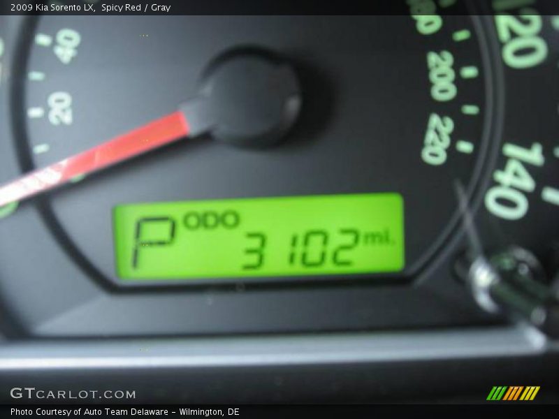 Spicy Red / Gray 2009 Kia Sorento LX