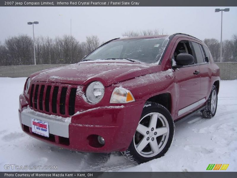 Inferno Red Crystal Pearlcoat / Pastel Slate Gray 2007 Jeep Compass Limited