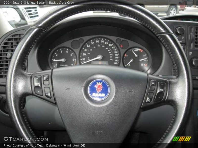 Black / Slate Gray 2004 Saab 9-3 Linear Sedan